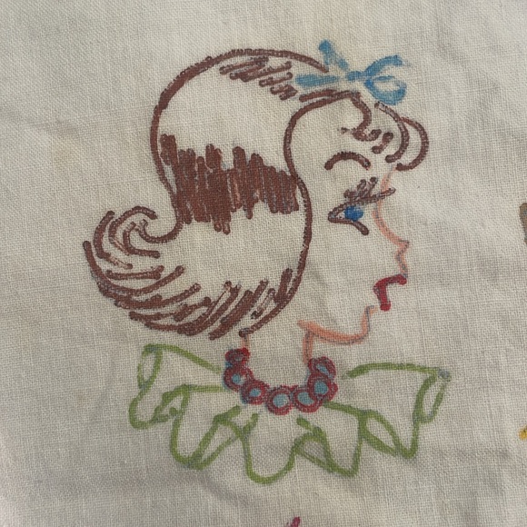 Vintage Handmade Upcycled Pillowcase Aprons His and Hers - Picture 9 of 12